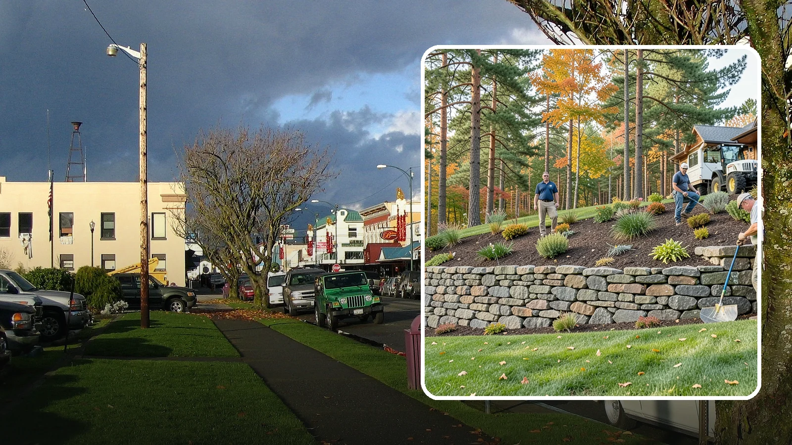 Stacked Stone Retaining Wall in Arlington, Snohomish County, WA - A dry-stacked stone wall built without mortar, delivering rustic charm and natural drainage for garden-height PNW slopes.