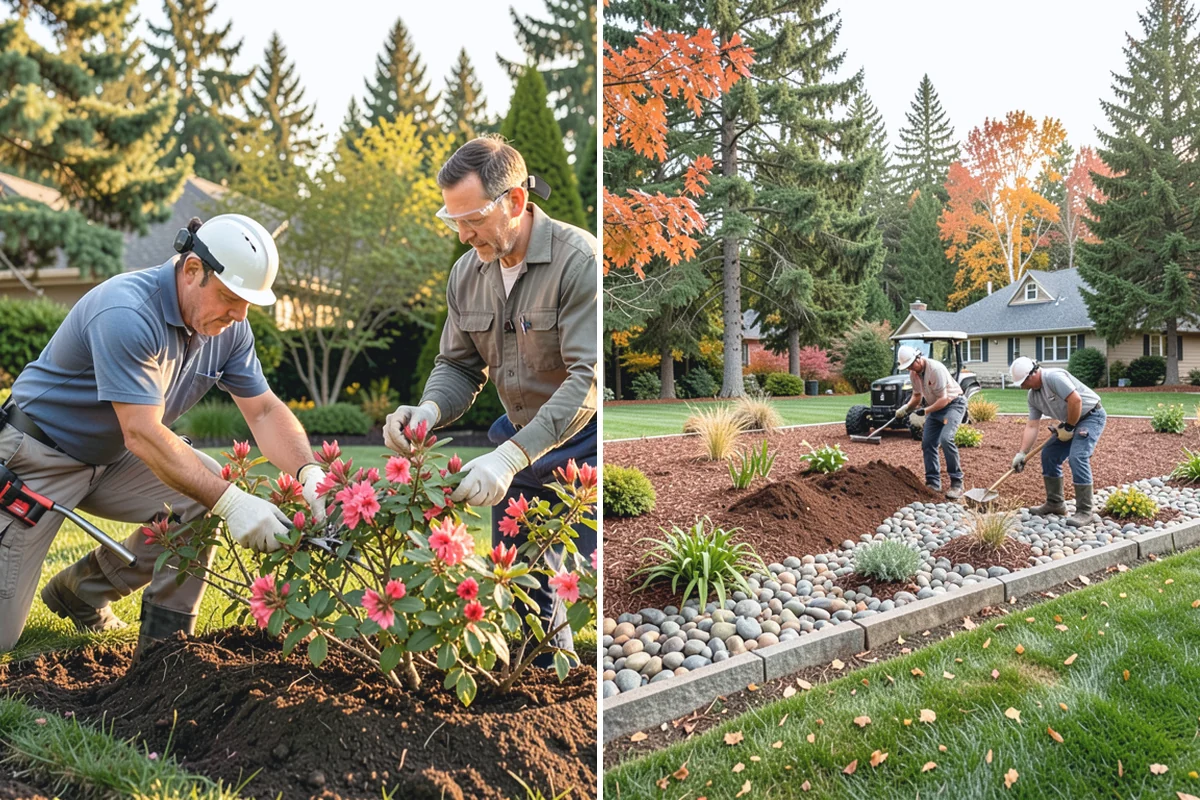 Stacked Stone Retaining Wall in Beaux Arts Village, King County, WA - Excavate and level the base trench