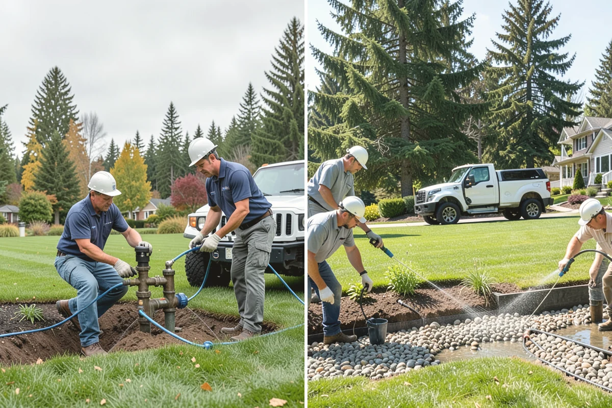 Stacked Stone Retaining Wall in Black Diamond, King County, WA - Excavate and level the base trench