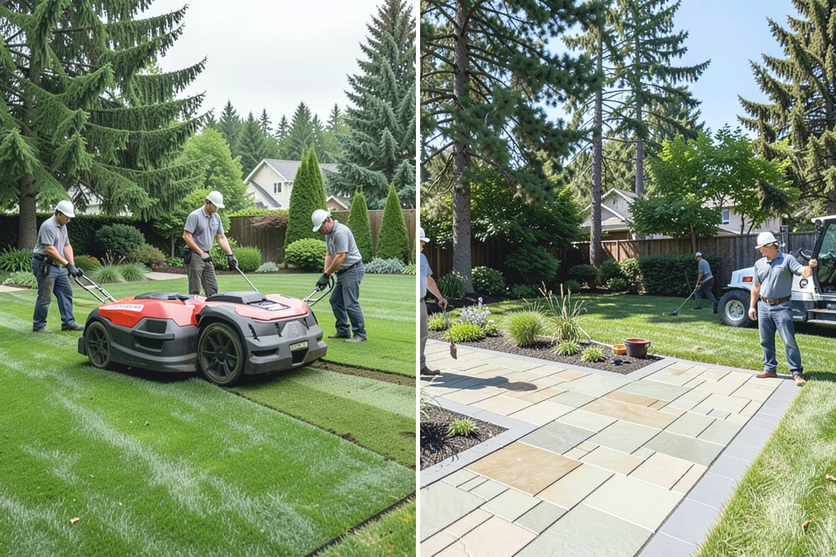 Stacked Stone Retaining Wall in Buckley, Pierce County, WA - Excavate and level the base trench