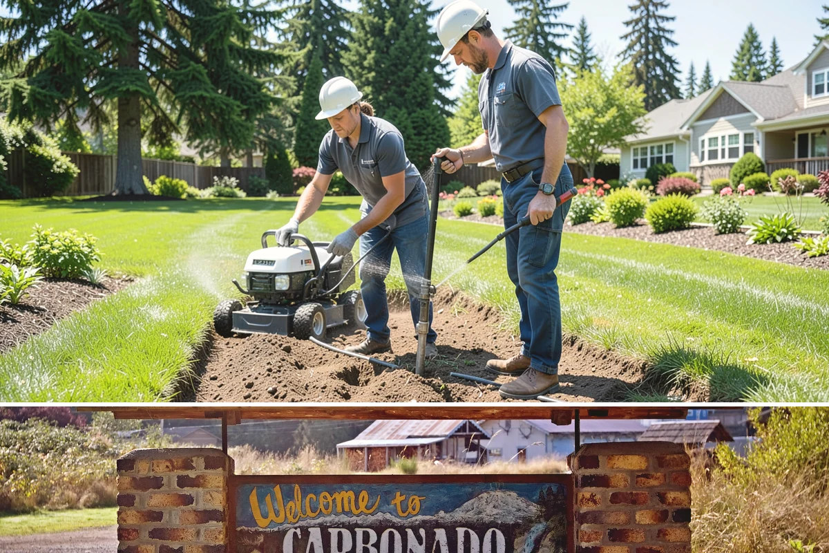 Stacked Stone Retaining Wall in Carbonado, Pierce County, WA - Best built in the drier spring-to-fall season when stones seat cleanly and backfill compacts well across Western Washington.