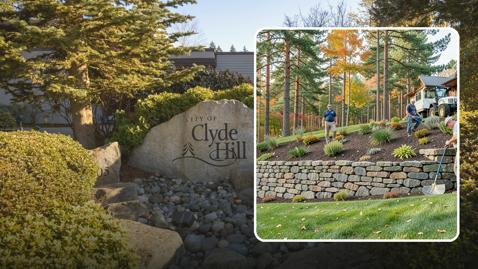 Stacked Stone Retaining Wall in Clyde Hill, King County, WA - A dry-stacked stone wall built without mortar, delivering rustic charm and natural drainage for garden-height PNW slopes.