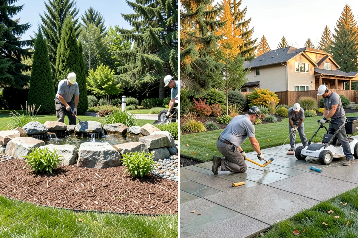 Stacked Stone Retaining Wall in Clyde Hill, King County, WA - Excavate and level the base trench
