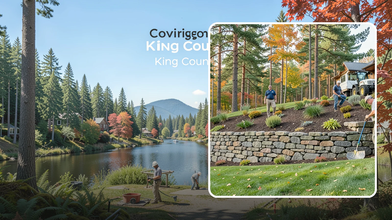 Stacked Stone Retaining Wall in Covington, King County, WA - A dry-stacked stone wall built without mortar, delivering rustic charm and natural drainage for garden-height PNW slopes.