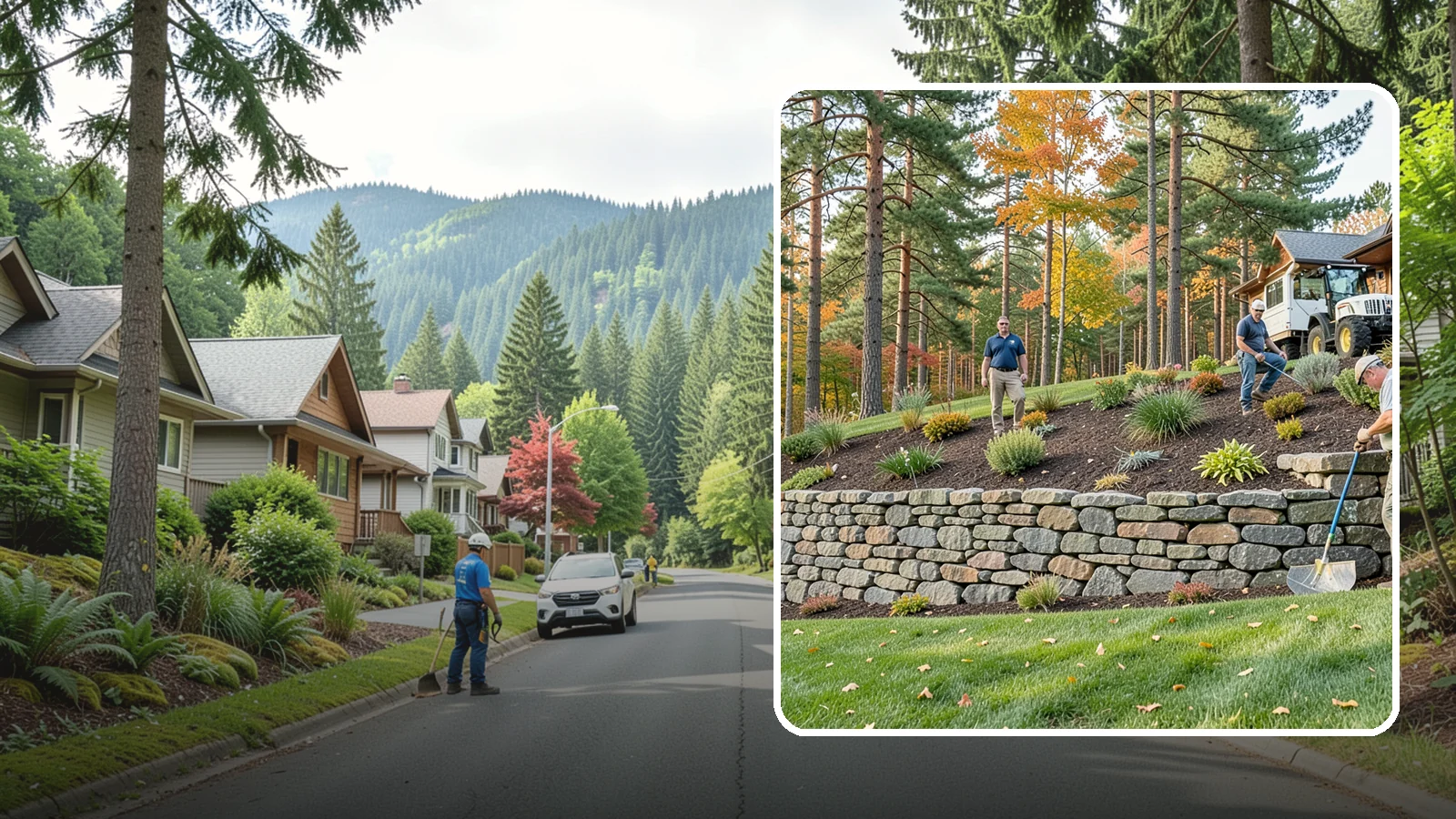 Stacked Stone Retaining Wall in Darrington, Snohomish County, WA - A dry-stacked stone wall built without mortar, delivering rustic charm and natural drainage for garden-height PNW slopes.