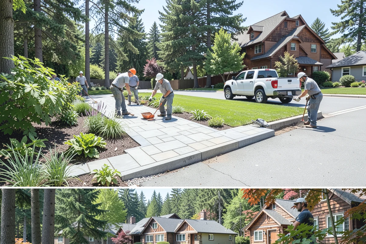 Stacked Stone Retaining Wall in Edgewood, Pierce County, WA - Best built in the drier spring-to-fall season when stones seat cleanly and backfill compacts well across Western Washington.