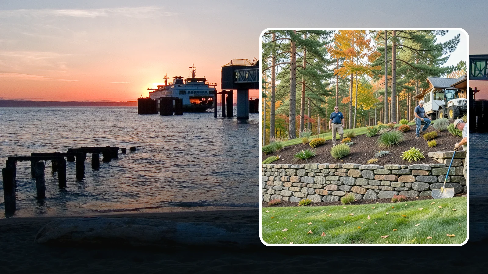 Stacked Stone Retaining Wall in Edmonds, Snohomish County, WA - A dry-stacked stone wall built without mortar, delivering rustic charm and natural drainage for garden-height PNW slopes.