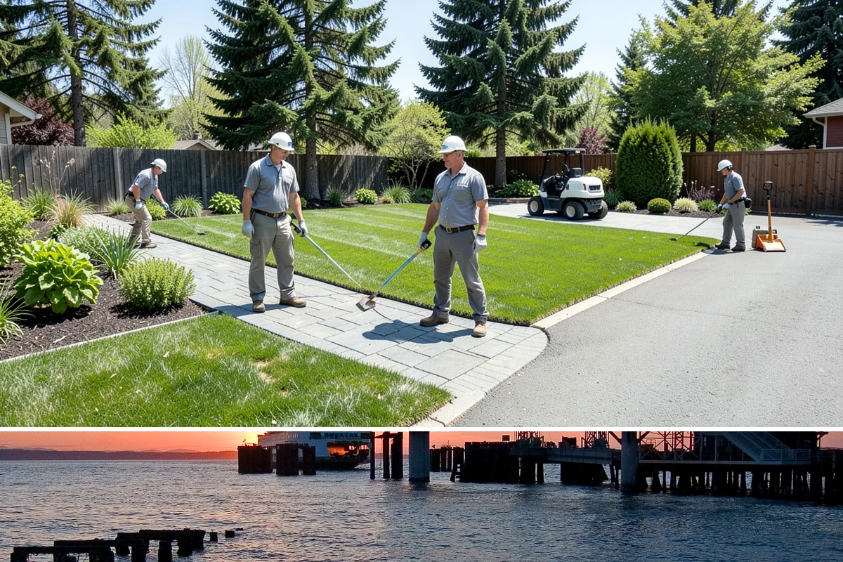 Stacked Stone Retaining Wall in Edmonds, Snohomish County, WA - Best built in the drier spring-to-fall season when stones seat cleanly and backfill compacts well across Western Washington.