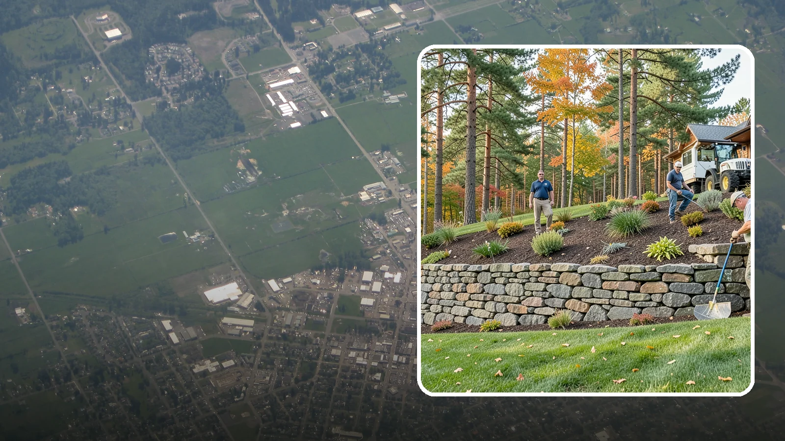 Stacked Stone Retaining Wall in Enumclaw, King County, WA - A dry-stacked stone wall built without mortar, delivering rustic charm and natural drainage for garden-height PNW slopes.