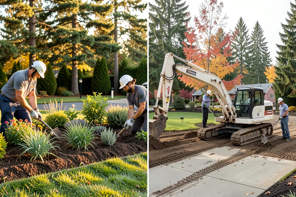 Stacked Stone Retaining Wall in Enumclaw, King County, WA - Excavate and level the base trench