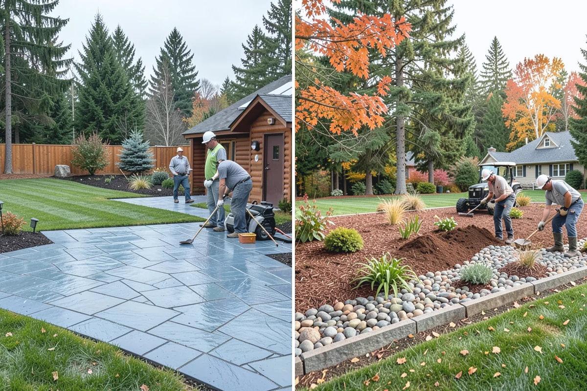 Stacked Stone Retaining Wall in Granite Falls, Snohomish County, WA - Excavate and level the base trench
