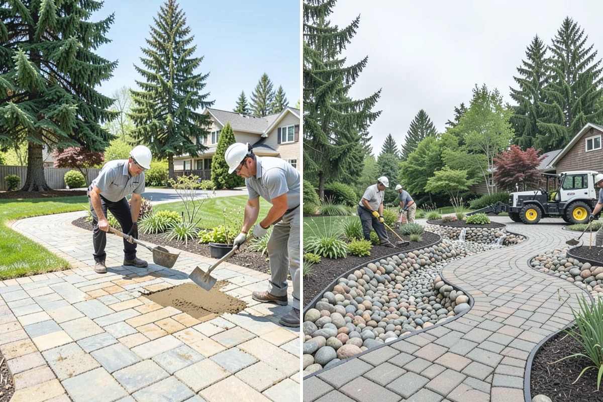 Stacked Stone Retaining Wall in Hamilton, Skagit County, WA - Excavate and level the base trench
