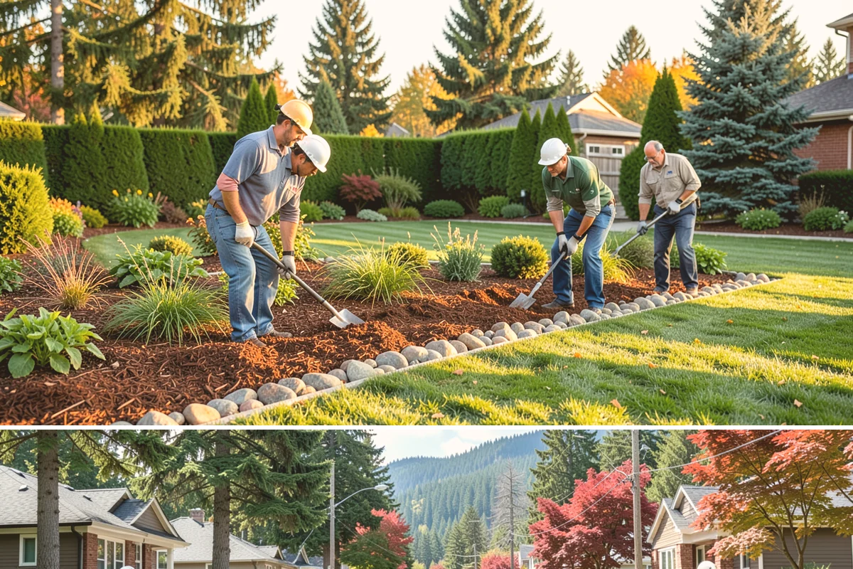 Stacked Stone Retaining Wall in Hunts Point, King County, WA - Best built in the drier spring-to-fall season when stones seat cleanly and backfill compacts well across Western Washington.