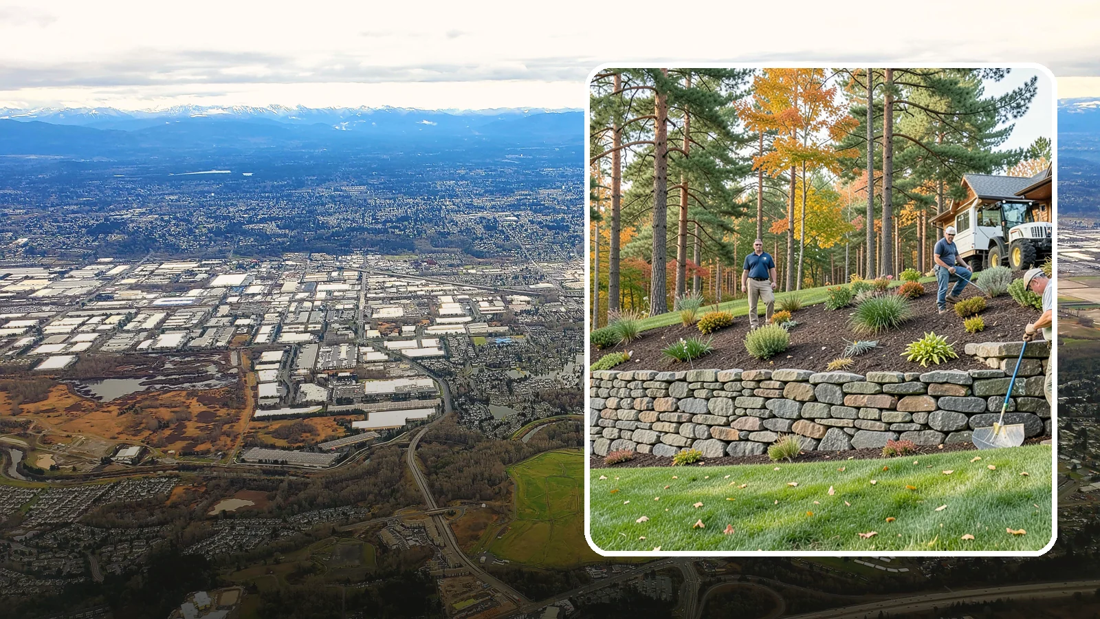 Stacked Stone Retaining Wall in Kent, King County, WA - A dry-stacked stone wall built without mortar, delivering rustic charm and natural drainage for garden-height PNW slopes.