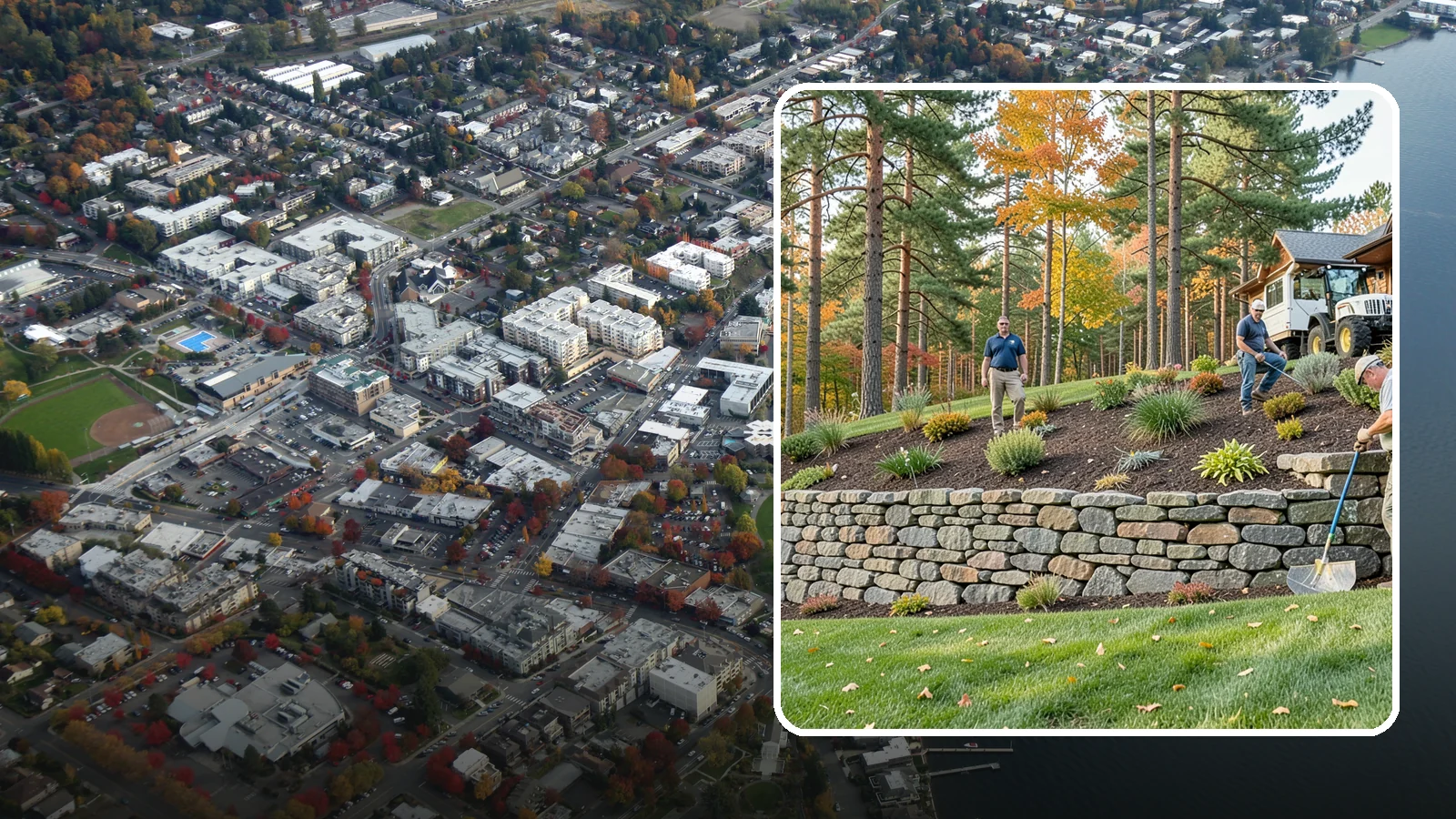 Stacked Stone Retaining Wall in Kirkland, King County, WA - A dry-stacked stone wall built without mortar, delivering rustic charm and natural drainage for garden-height PNW slopes.