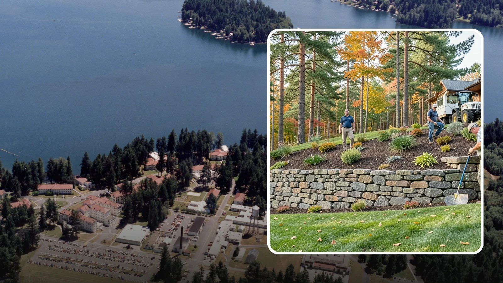 Stacked Stone Retaining Wall in Lakewood, Pierce County, WA - A dry-stacked stone wall built without mortar, delivering rustic charm and natural drainage for garden-height PNW slopes.