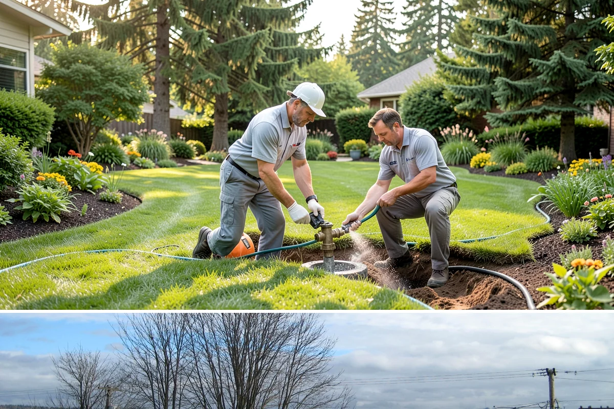 Stacked Stone Retaining Wall in Langley, Island County, WA - Best built in the drier spring-to-fall season when stones seat cleanly and backfill compacts well across Western Washington.