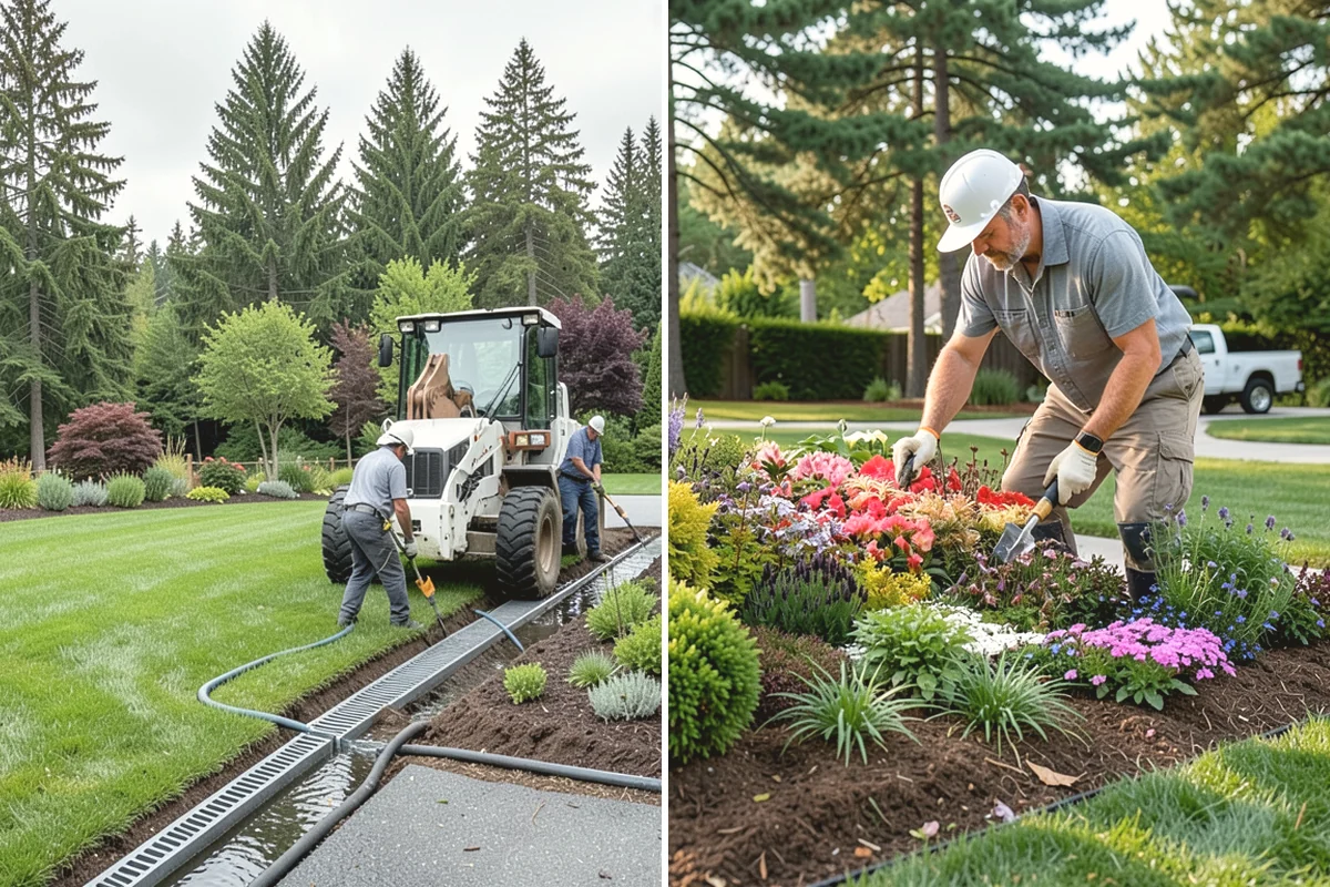 Stacked Stone Retaining Wall in Mountlake Terrace, Snohomish County, WA - Excavate and level the base trench