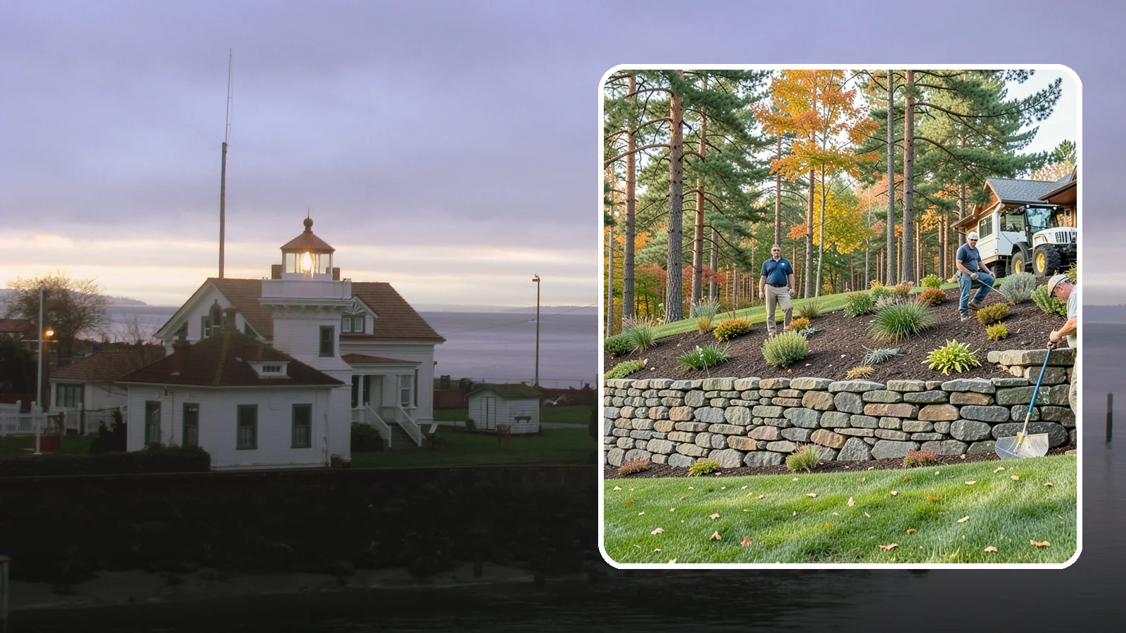 Stacked Stone Retaining Wall in Mukilteo, Snohomish County, WA - A dry-stacked stone wall built without mortar, delivering rustic charm and natural drainage for garden-height PNW slopes.