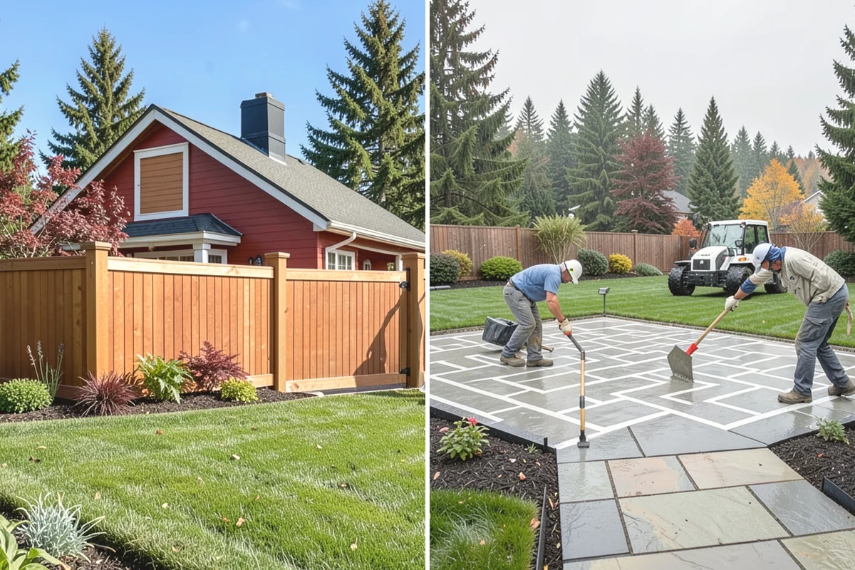 Stacked Stone Retaining Wall in Mukilteo, Snohomish County, WA - Excavate and level the base trench