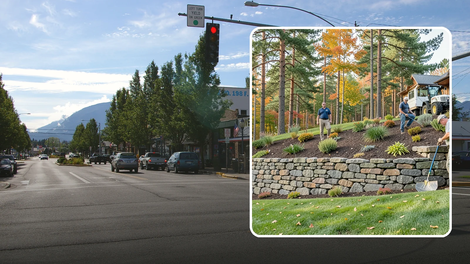Stacked Stone Retaining Wall in North Bend, King County, WA - A dry-stacked stone wall built without mortar, delivering rustic charm and natural drainage for garden-height PNW slopes.