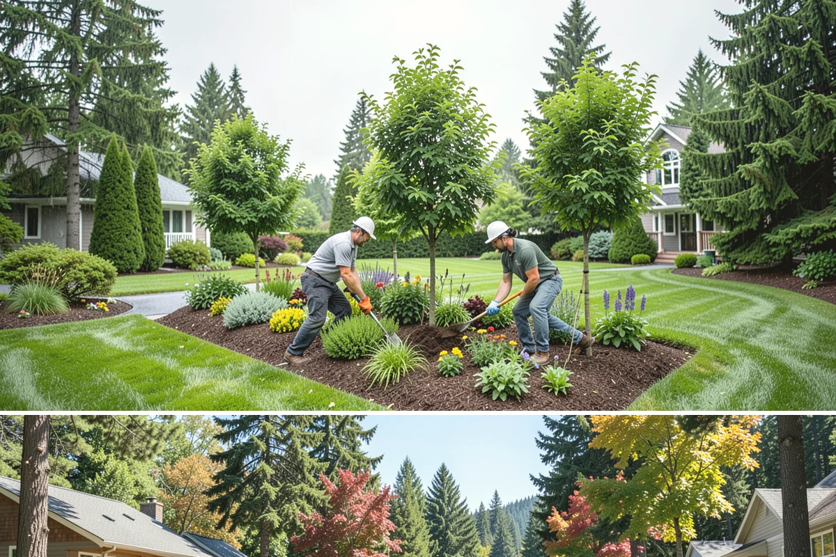 Stacked Stone Retaining Wall in Orting, Pierce County, WA - Best built in the drier spring-to-fall season when stones seat cleanly and backfill compacts well across Western Washington.