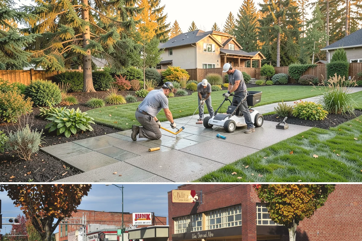 Stacked Stone Retaining Wall in Puyallup, Pierce County, WA - Best built in the drier spring-to-fall season when stones seat cleanly and backfill compacts well across Western Washington.