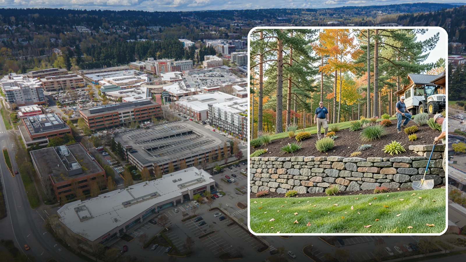 Stacked Stone Retaining Wall in Redmond, King County, WA - A dry-stacked stone wall built without mortar, delivering rustic charm and natural drainage for garden-height PNW slopes.