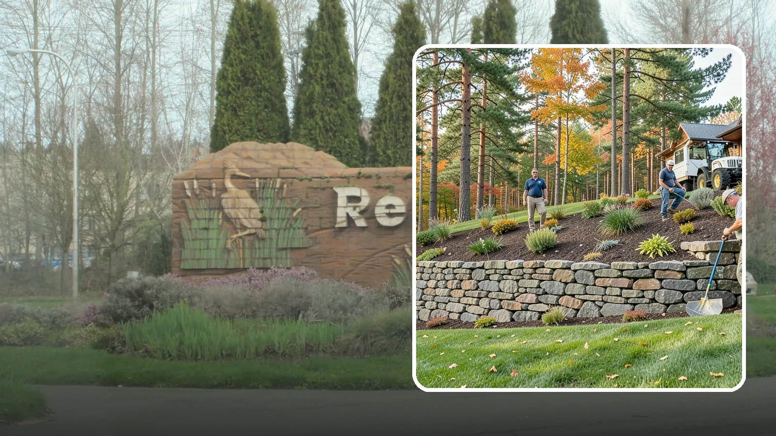 Stacked Stone Retaining Wall in Renton, King County, WA - A dry-stacked stone wall built without mortar, delivering rustic charm and natural drainage for garden-height PNW slopes.