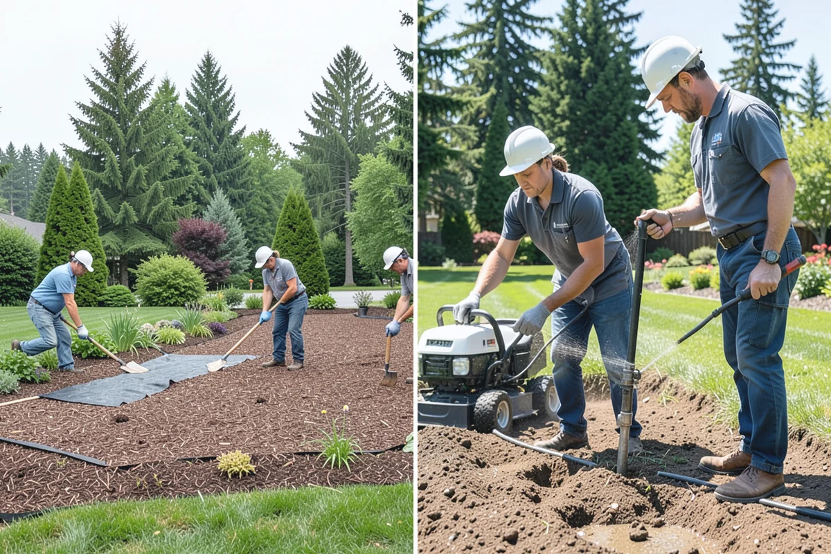 Stacked Stone Retaining Wall in Roy, Pierce County, WA - Excavate and level the base trench