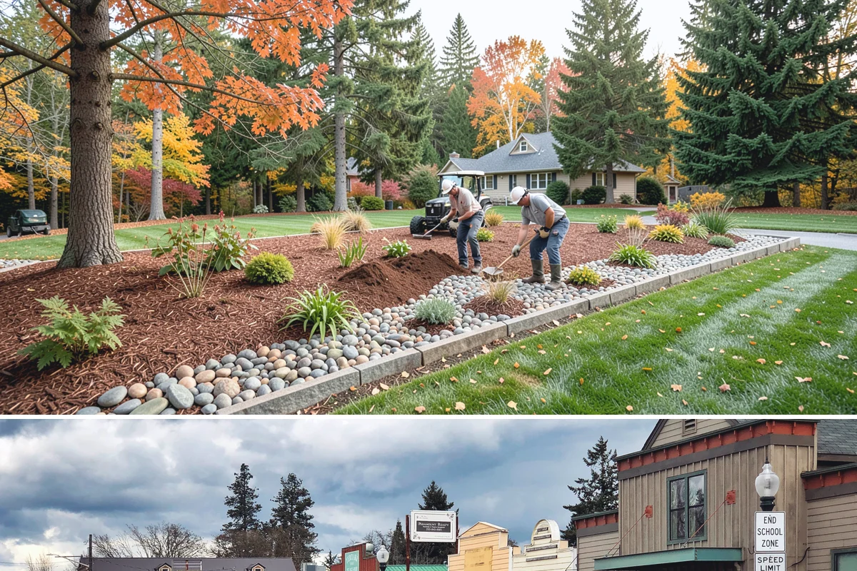 Stacked Stone Retaining Wall in Roy, Pierce County, WA - Best built in the drier spring-to-fall season when stones seat cleanly and backfill compacts well across Western Washington.