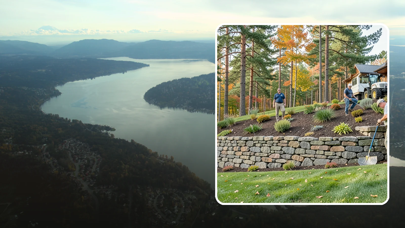 Stacked Stone Retaining Wall in Sammamish, King County, WA - A dry-stacked stone wall built without mortar, delivering rustic charm and natural drainage for garden-height PNW slopes.