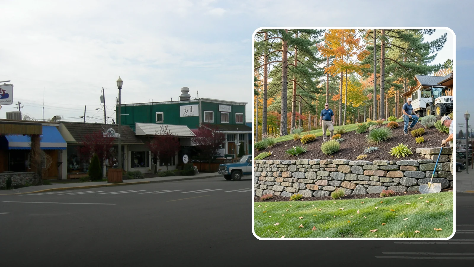 Stacked Stone Retaining Wall in Stanwood, Snohomish County, WA - A dry-stacked stone wall built without mortar, delivering rustic charm and natural drainage for garden-height PNW slopes.