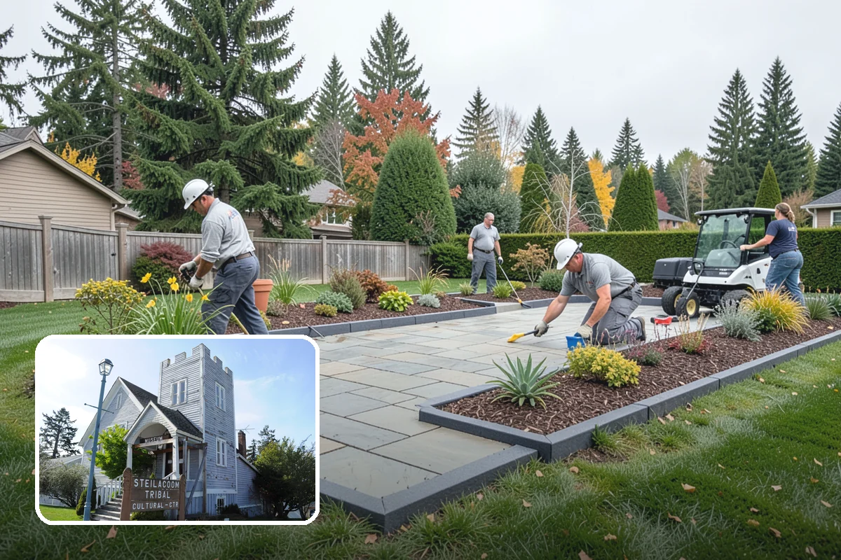 Stacked Stone Retaining Wall in Steilacoom, Pierce County, WA - Natural drainage through mortar-free joints