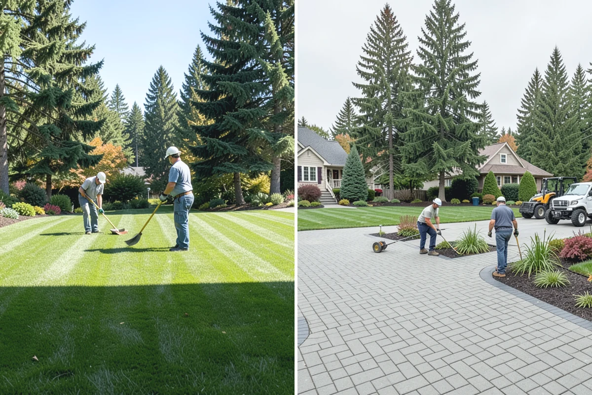 Stacked Stone Retaining Wall in Sumner, Pierce County, WA - Excavate and level the base trench