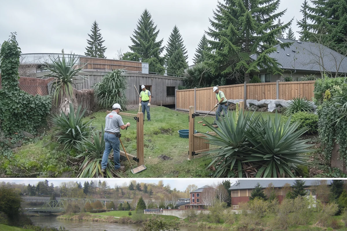 Stacked Stone Retaining Wall in Tukwila, King County, WA - Best built in the drier spring-to-fall season when stones seat cleanly and backfill compacts well across Western Washington.