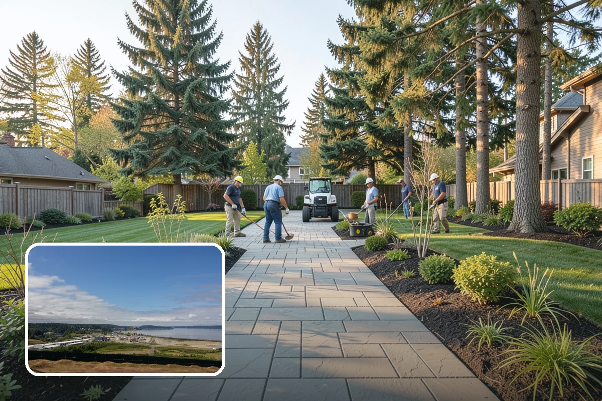 Stacked Stone Retaining Wall in University Place, Pierce County, WA - Natural drainage through mortar-free joints