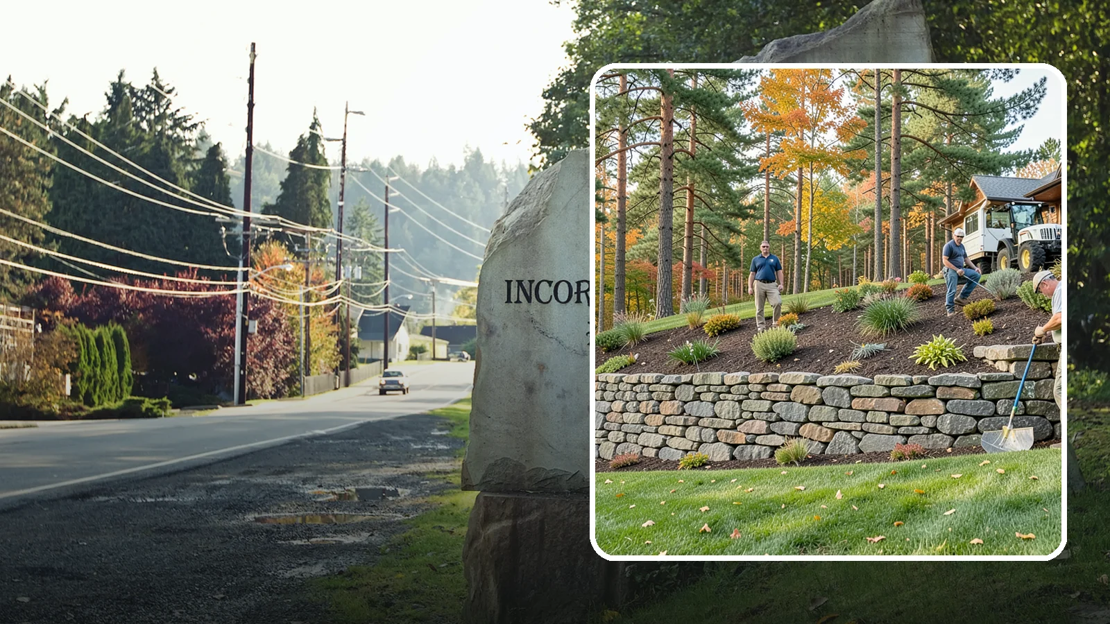 Stacked Stone Retaining Wall in Wilkeson, Pierce County, WA - A dry-stacked stone wall built without mortar, delivering rustic charm and natural drainage for garden-height PNW slopes.