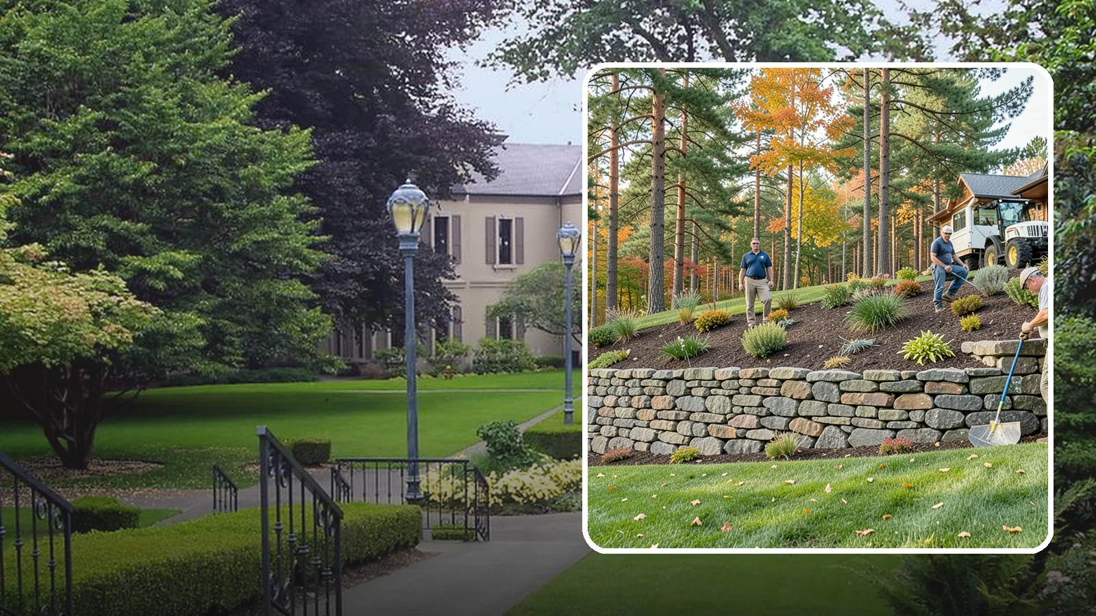 Stacked Stone Retaining Wall in Woodinville, King County, WA - A dry-stacked stone wall built without mortar, delivering rustic charm and natural drainage for garden-height PNW slopes.