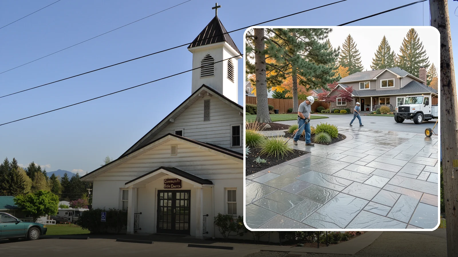 Stamped Concrete in Concrete, Skagit County, WA - We create stamped concrete that mimics natural stone, brick, or slate while resisting Pacific Northwest weathering.