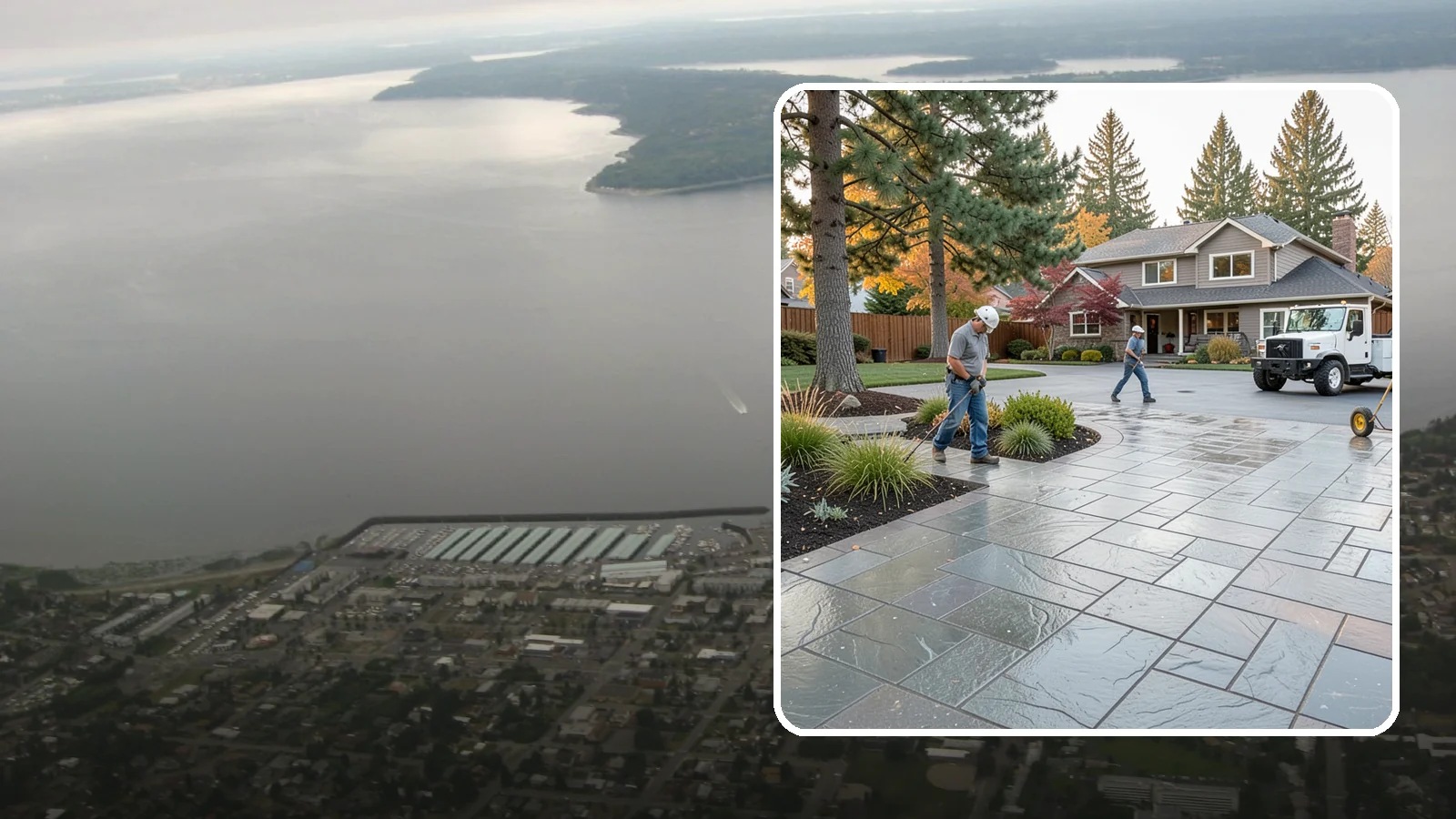 Stamped Concrete in Des Moines, King County, WA - We create stamped concrete that mimics natural stone, brick, or slate while resisting Pacific Northwest weathering.