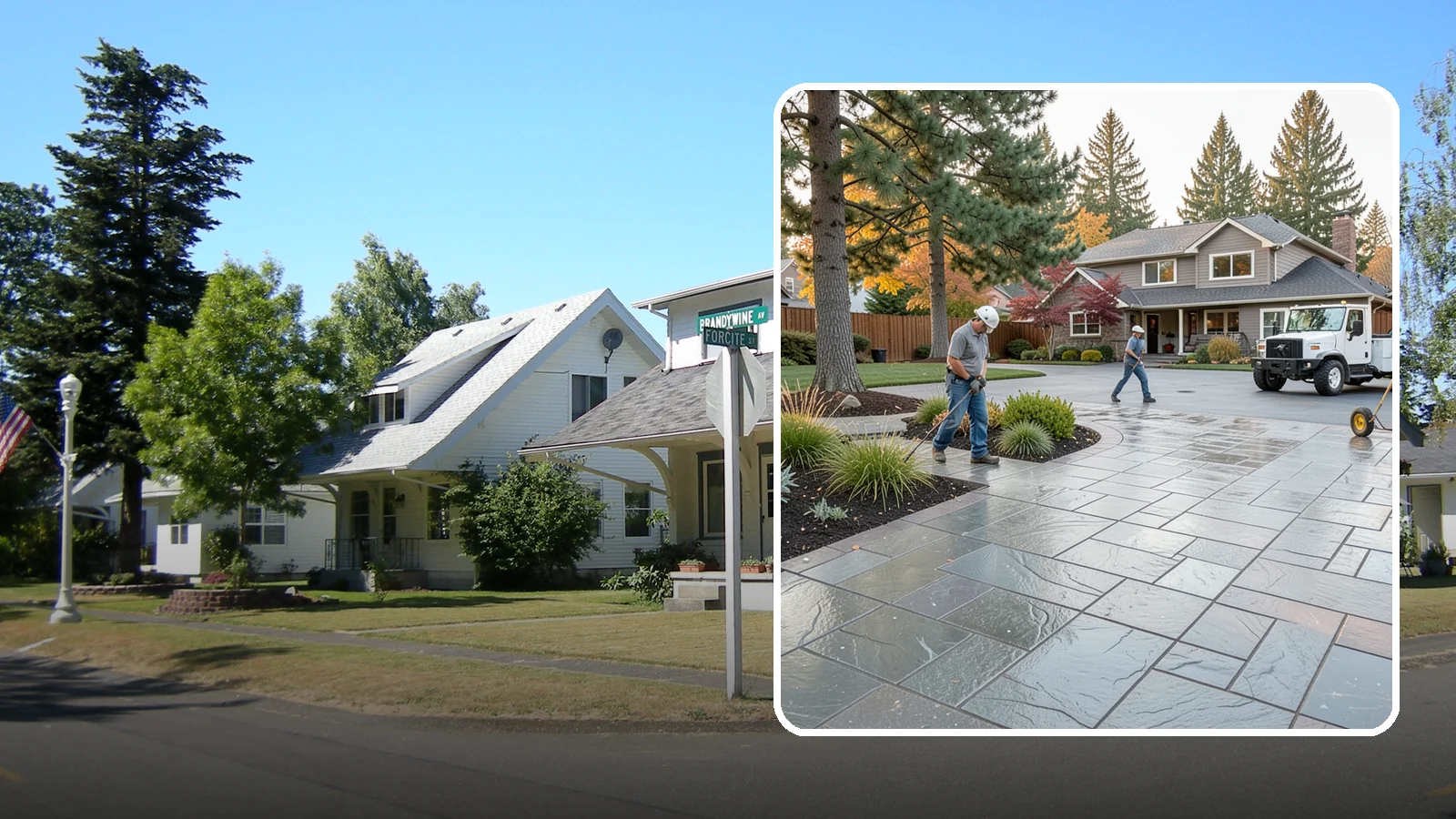 Stamped Concrete in DuPont, Pierce County, WA - We create stamped concrete that mimics natural stone, brick, or slate while resisting Pacific Northwest weathering.