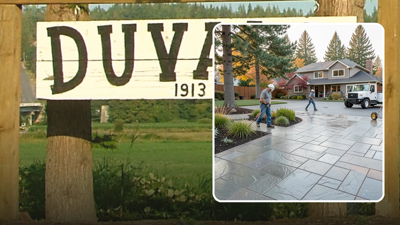 Stamped Concrete in Duvall, King County, WA - We create stamped concrete that mimics natural stone, brick, or slate while resisting Pacific Northwest weathering.