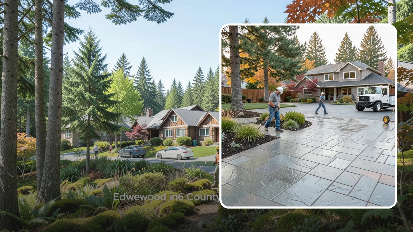 Stamped Concrete in Edgewood, Pierce County, WA - We create stamped concrete that mimics natural stone, brick, or slate while resisting Pacific Northwest weathering.