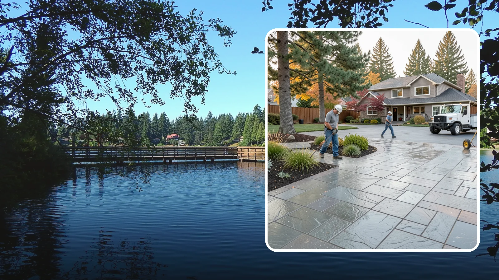 Stamped Concrete in Federal Way, King County, WA - We create stamped concrete that mimics natural stone, brick, or slate while resisting Pacific Northwest weathering.