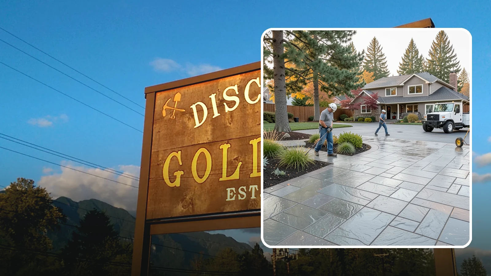 Stamped Concrete in Gold Bar, Snohomish County, WA - We create stamped concrete that mimics natural stone, brick, or slate while resisting Pacific Northwest weathering.