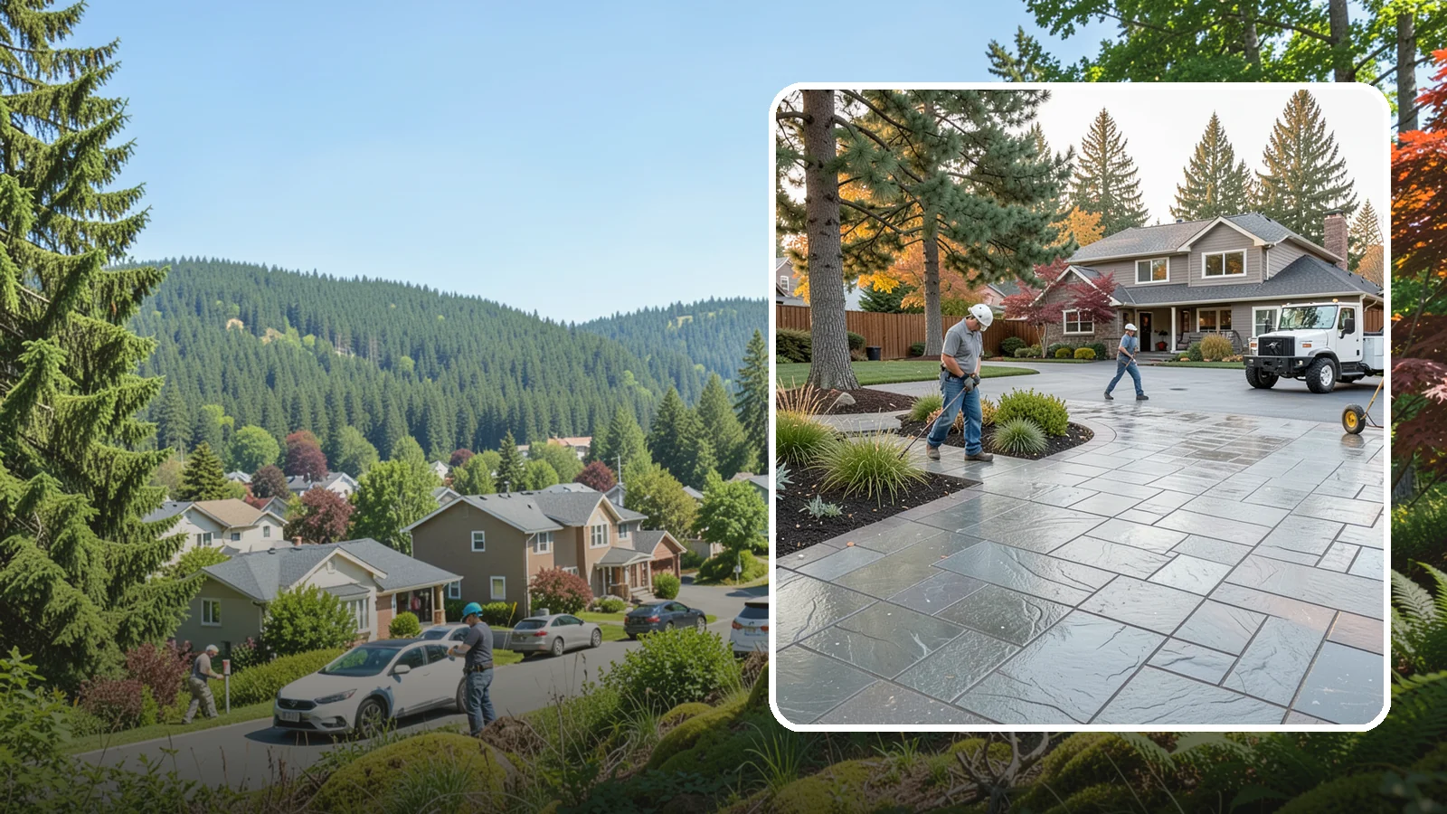 Stamped Concrete in Index, Snohomish County, WA - We create stamped concrete that mimics natural stone, brick, or slate while resisting Pacific Northwest weathering.
