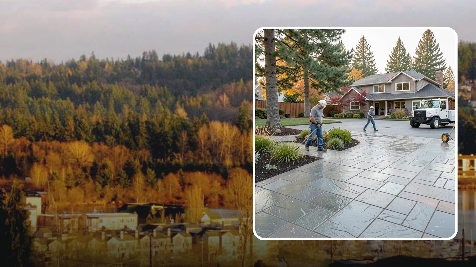 Stamped Concrete in Kenmore, King County, WA - We create stamped concrete that mimics natural stone, brick, or slate while resisting Pacific Northwest weathering.
