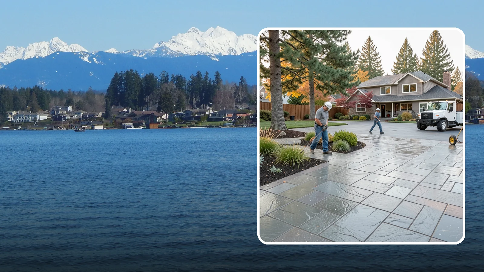 Stamped Concrete in Lake Stevens, Snohomish County, WA - We create stamped concrete that mimics natural stone, brick, or slate while resisting Pacific Northwest weathering.