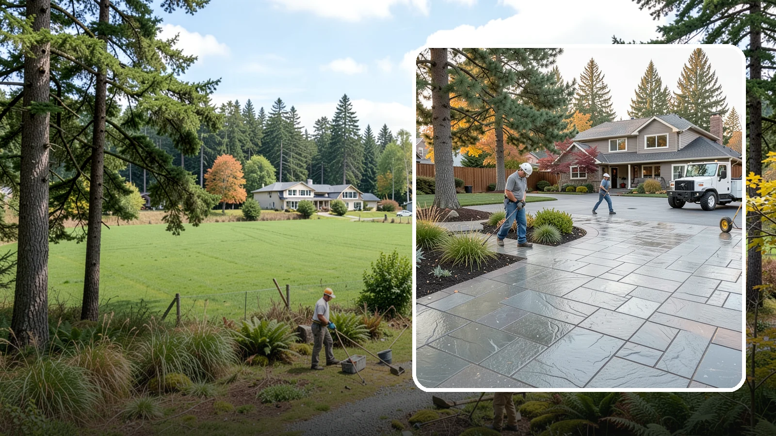 Stamped Concrete in Lyman, Skagit County, WA - We create stamped concrete that mimics natural stone, brick, or slate while resisting Pacific Northwest weathering.